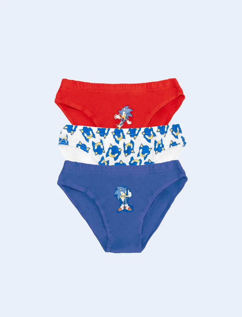Tris slip bambino pokemon sonic e spiderman - Rosso