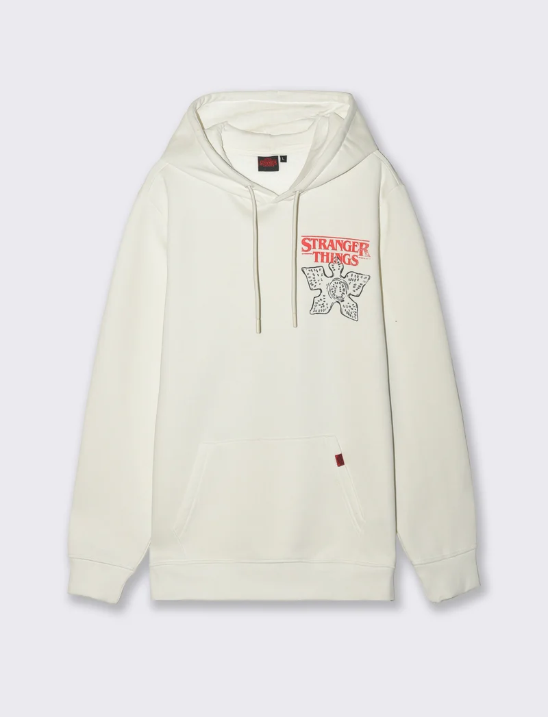 FELPA STAMPA STRANGER THINGS - Bianco