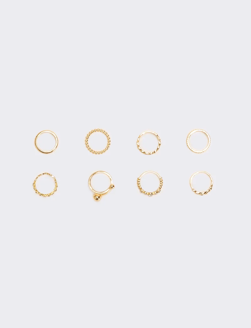 Card anelli 8 pezzi donna - Oro