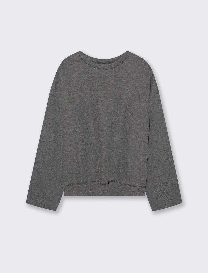 MAGLIA MEZZO COLLO - Grigio melange