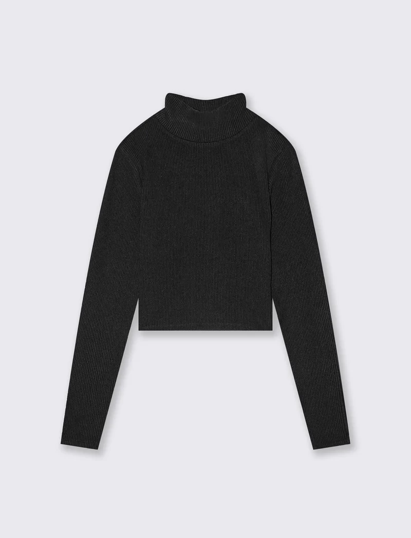 T-SHIRT BASICA A COSTE - Nero