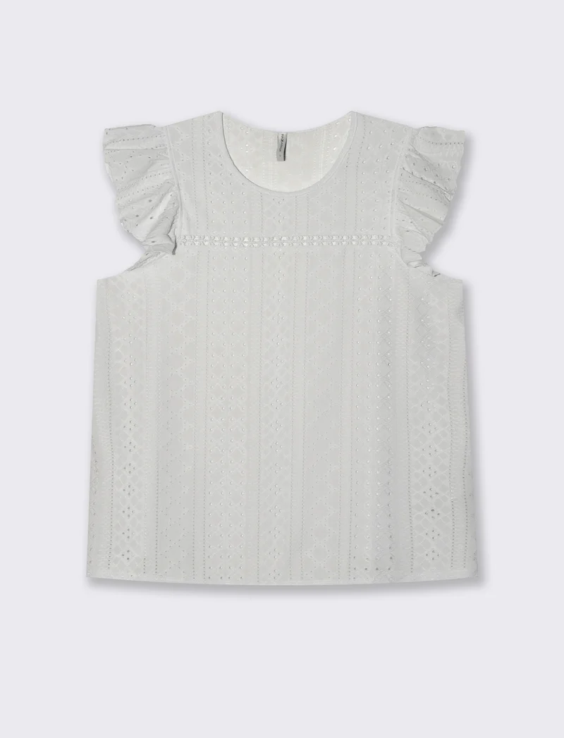 Top in pizzo da donna - Bianco