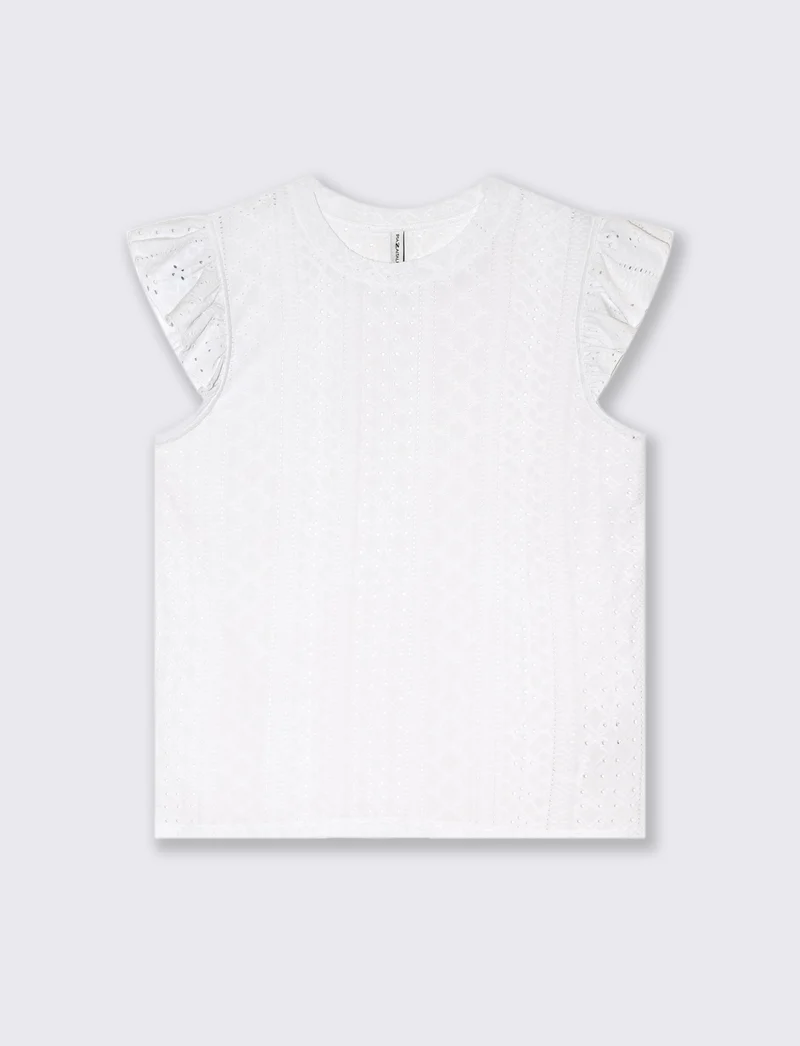 Top in pizzo da donna - Bianco