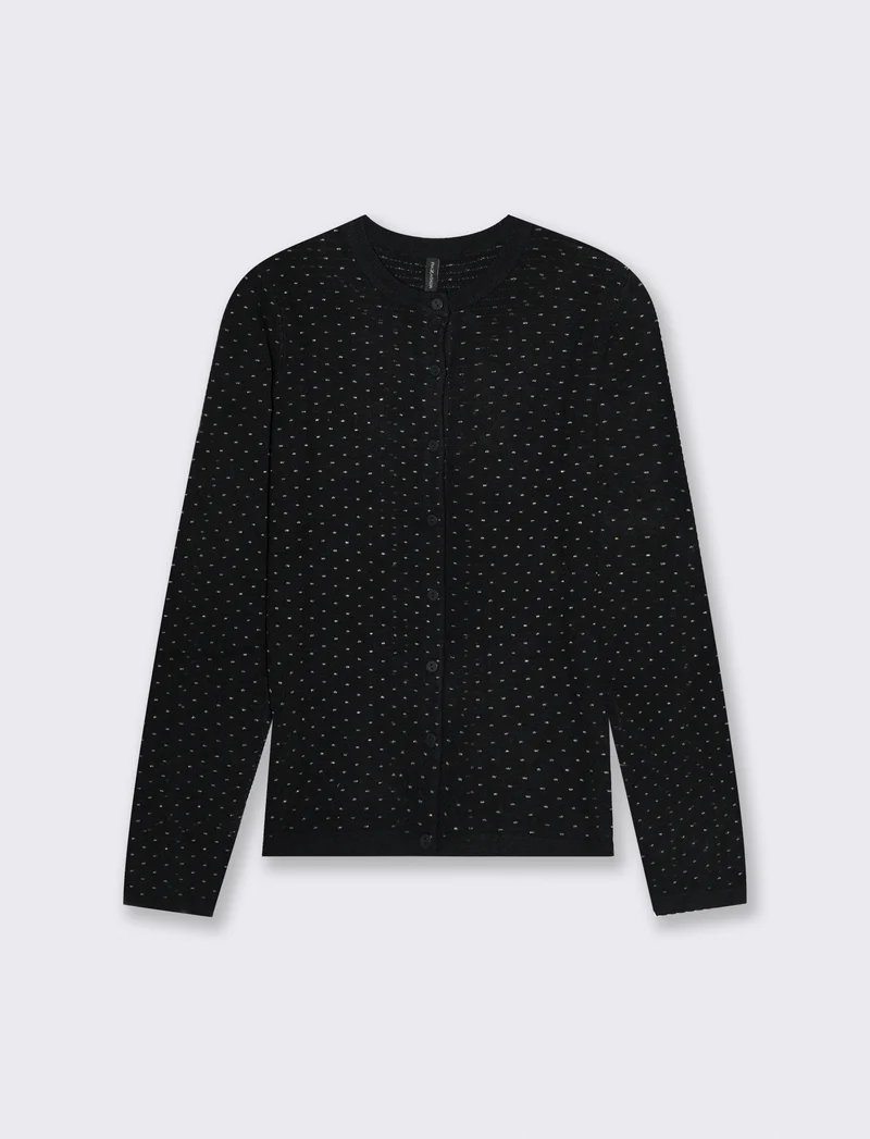 CARDIGAN MMANICA LUNGA - Nero