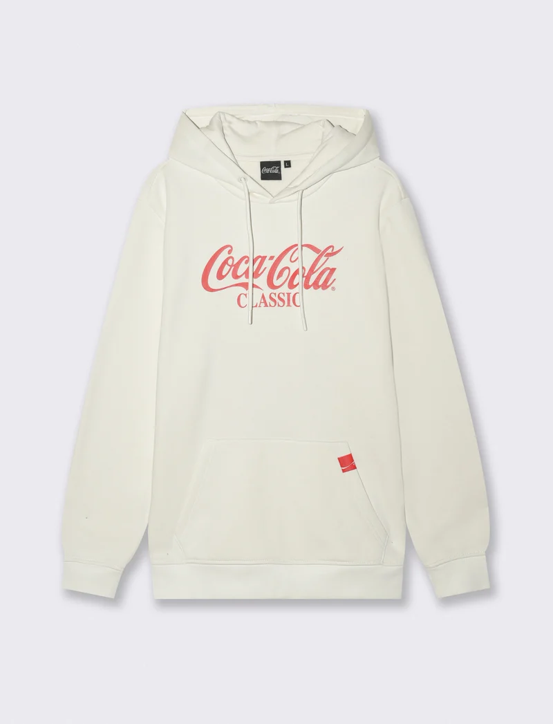 FELPA STAMPA COCA COLA - Bianco