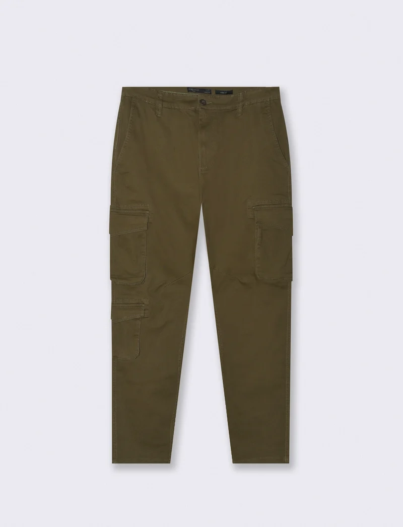 PANTALONI CARGO FIT - Verde kaki