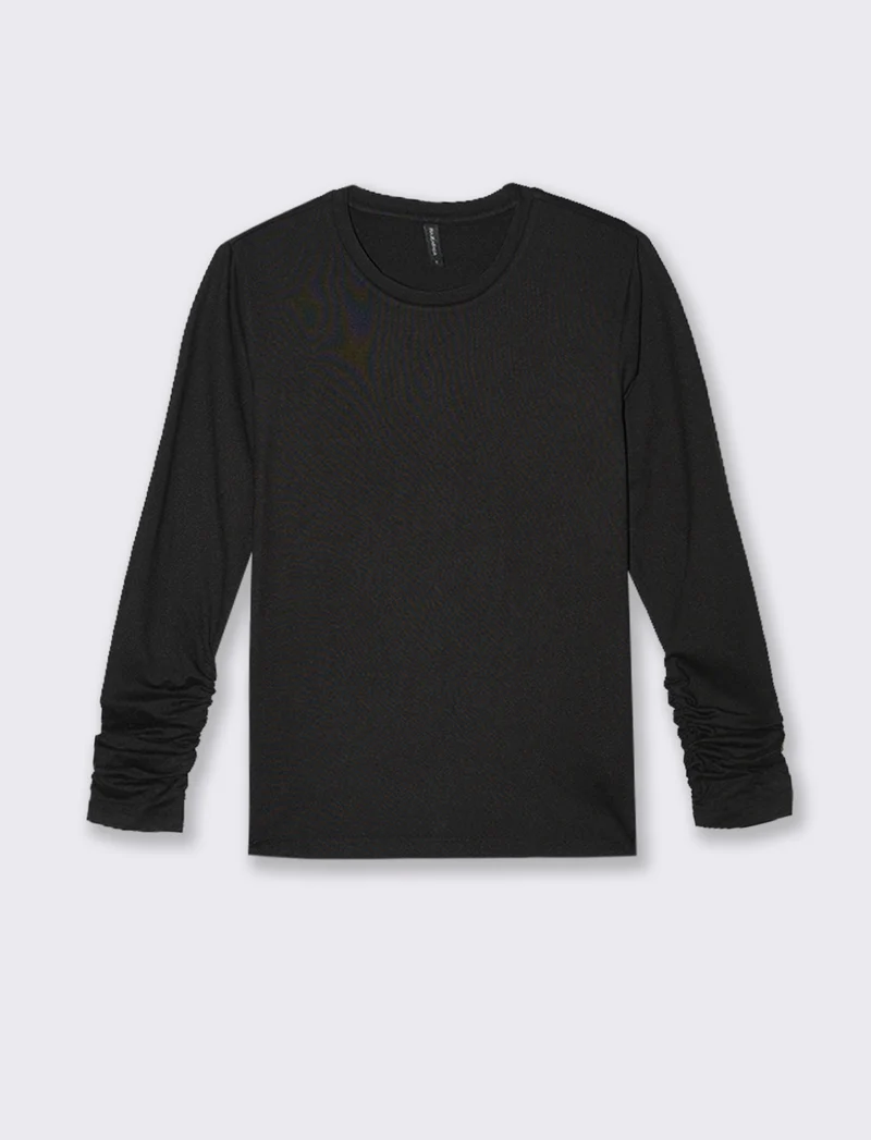 T-SHIRT BASICA MANICA LUNGA - Nero