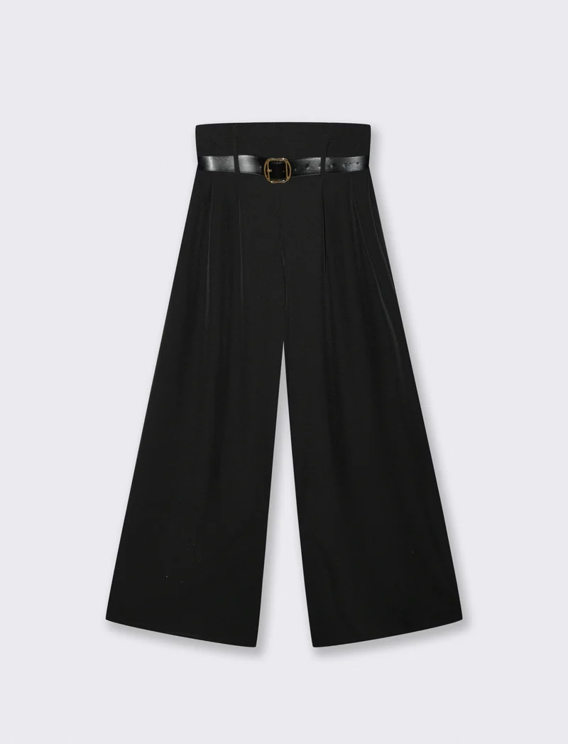 PANTALONE CON CINTURA - Nero