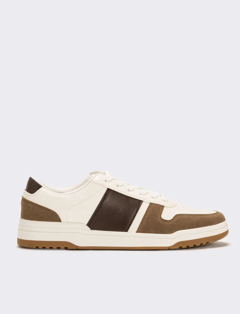 Sneakers multielementi da uomo - Bianco