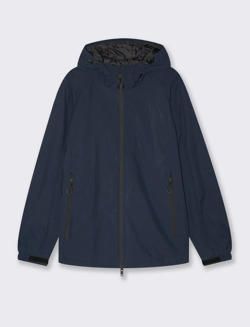 GIUBBOTTO CON CAPPUCCIO - Blu
