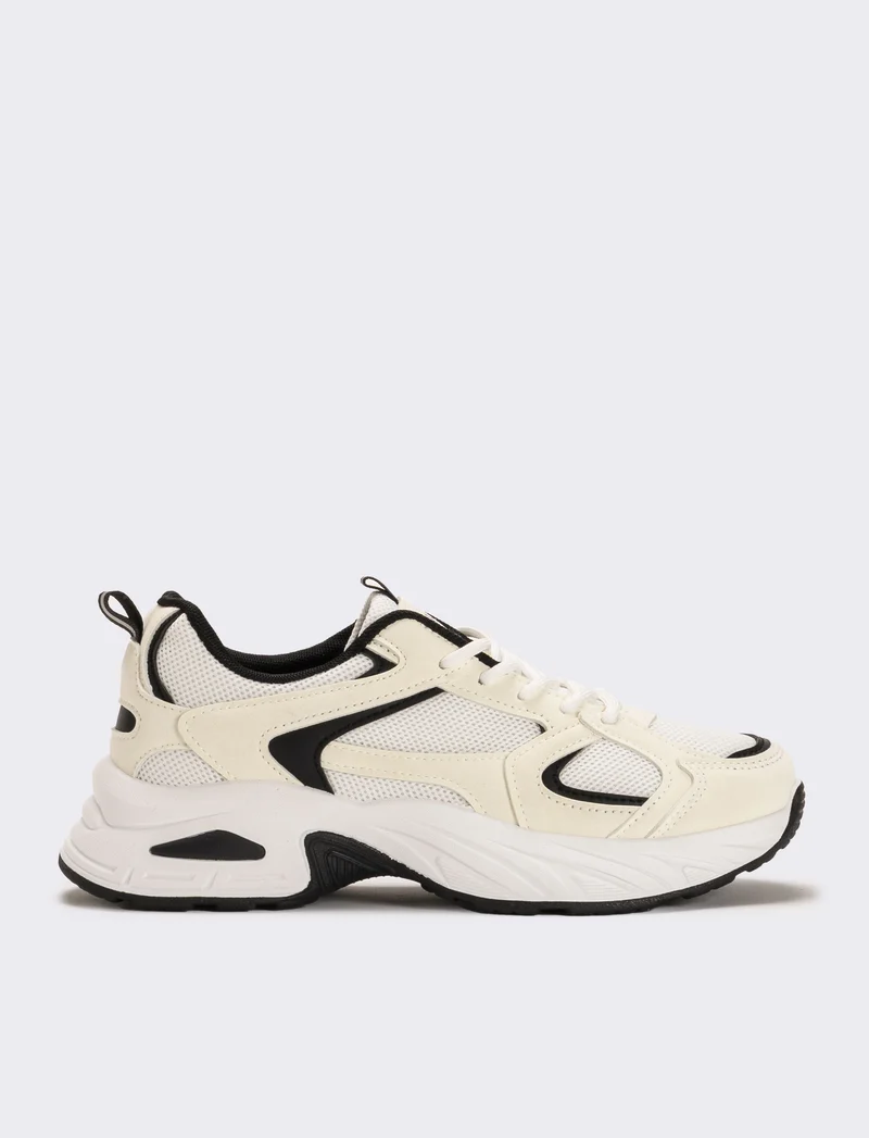 Sneakers bicolor da donna - Bianco