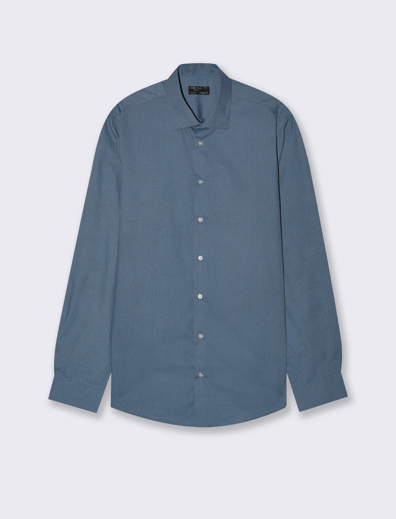 CAMICIA MICRO FANTASIA REGULAR FIT - CARTA DA ZUCCHERO