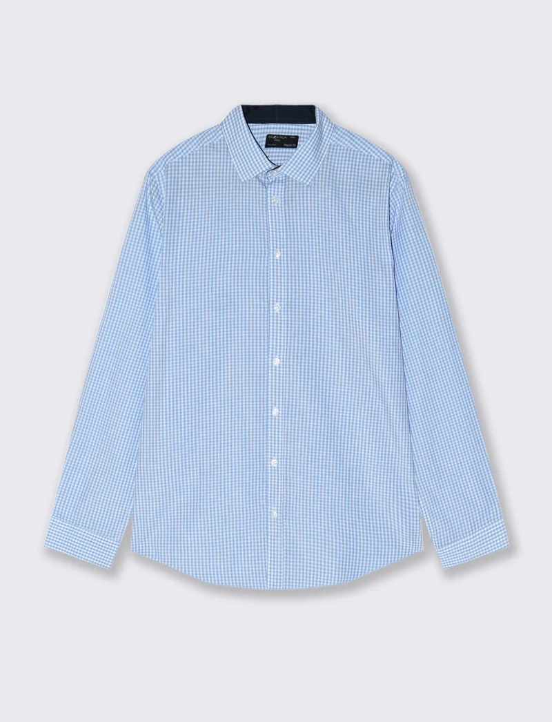 CAMICIA BASIC REGULAR FIT EASY IRON - Celeste