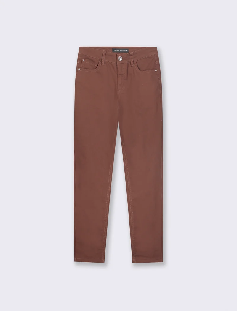 JEANS SKYNNY REGULAR WAIST - Marrone cioccolato