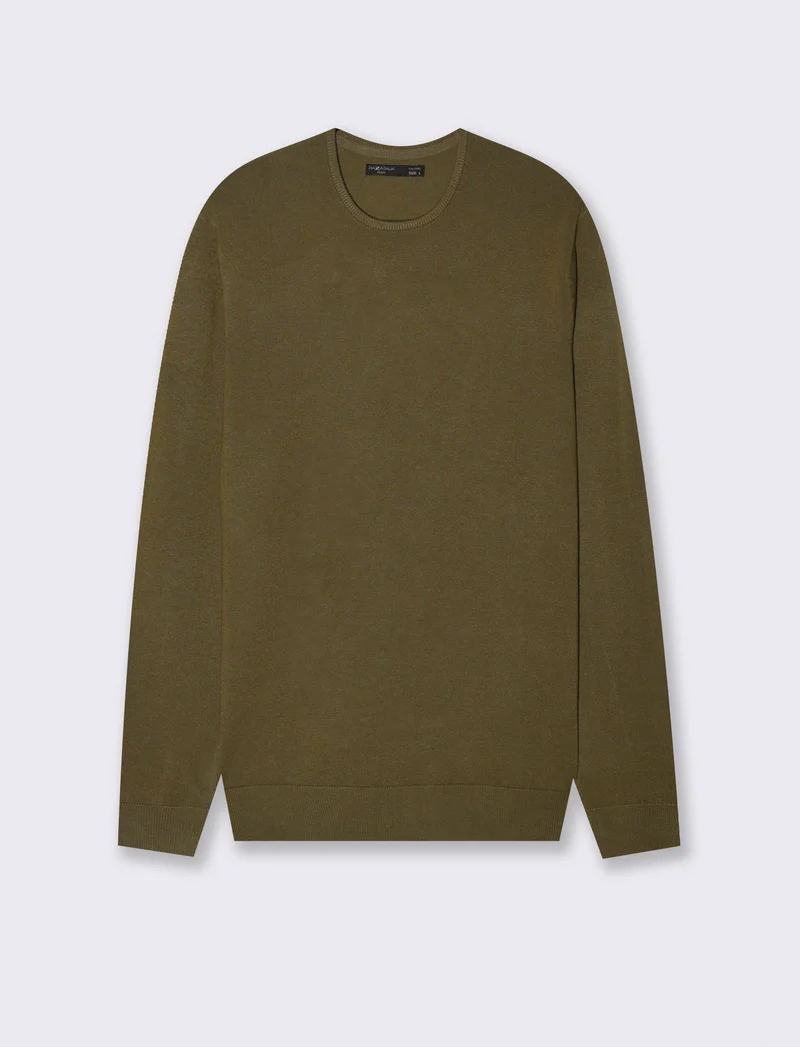 MAGLIA SLIM FIT - Verde oliva