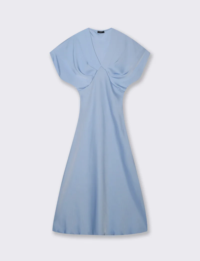 Vestito in raso - Celeste