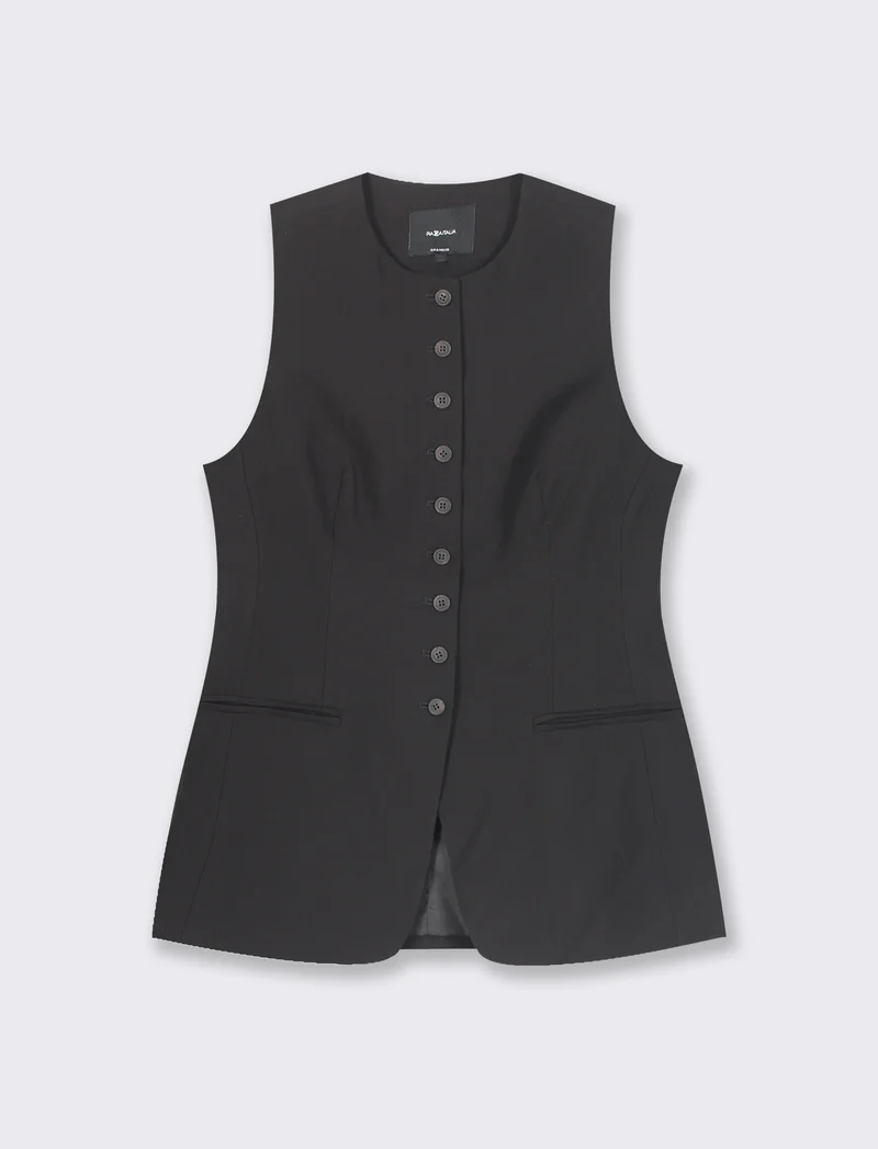 GILET LUNGO - Nero