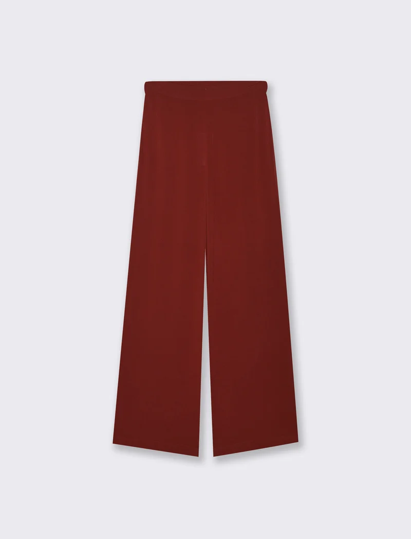 PANTALONE PALAZZO - Marrone bruciato