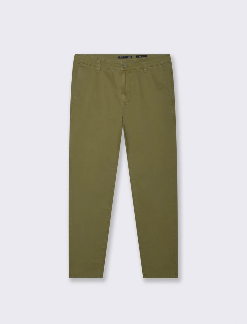PANTALONI CHINO SLIM FIT - Verde oliva