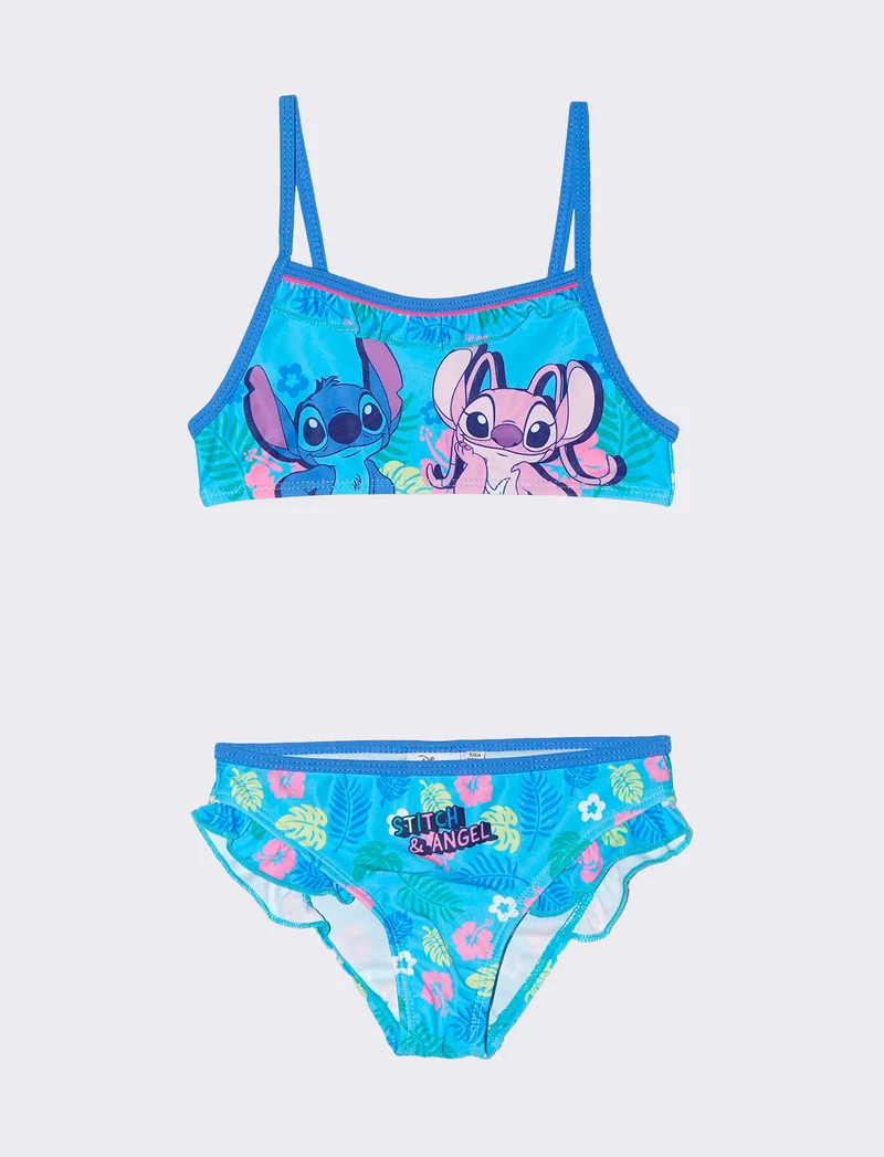 Costume due pezzi Stitch & Angel da bambina - Blu