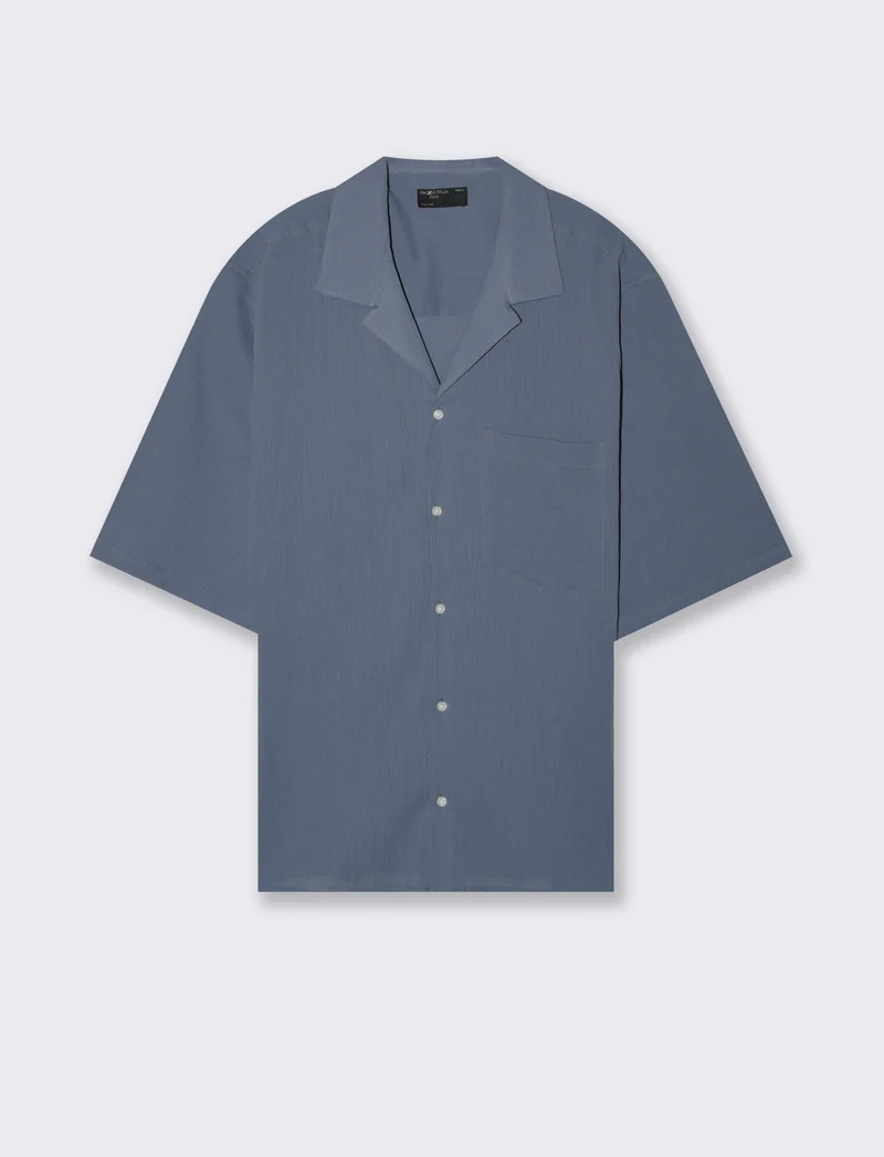 Camicia in cotone strutturato da uomo - CARTA DA ZUCCHERO