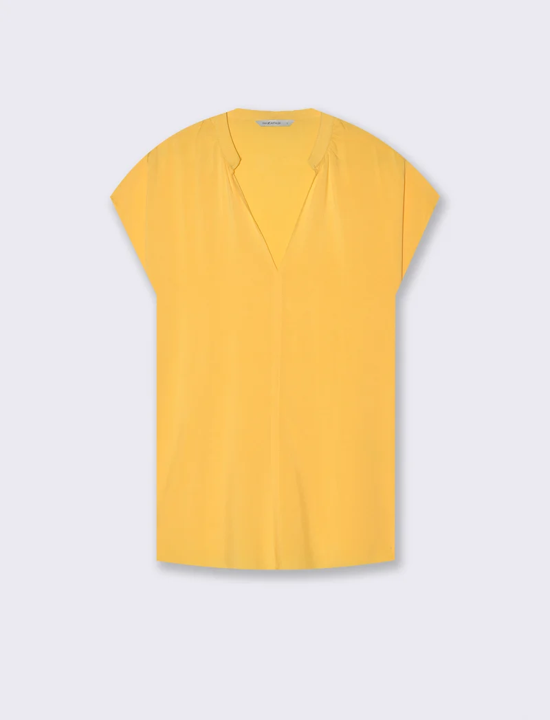 Casacca con scollo a v da donna - Giallo