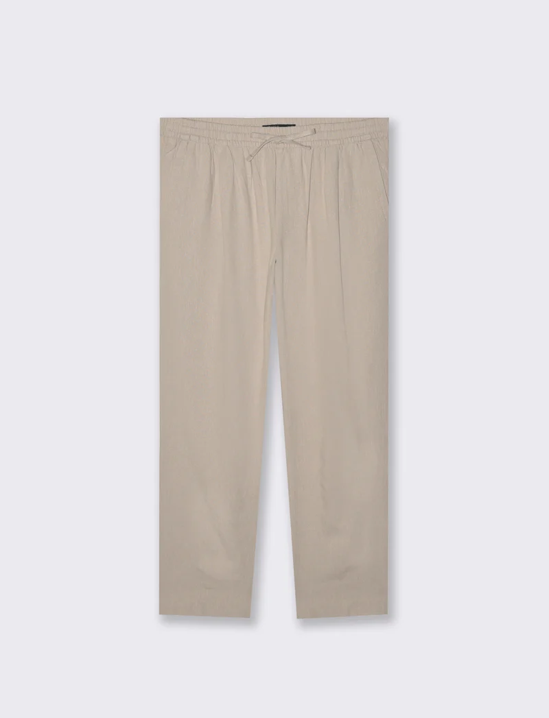 Pantaloni jogger misto lino da uomo - Sabbia