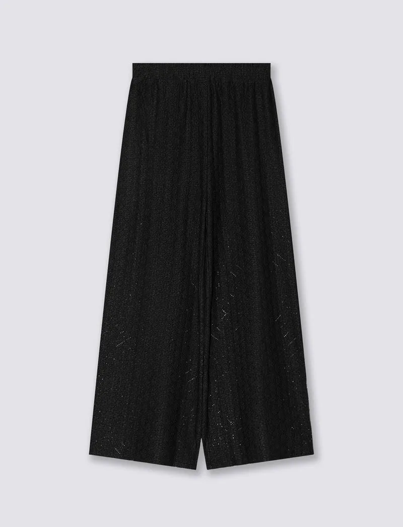 Pantalone in pizzo da donna - Nero
