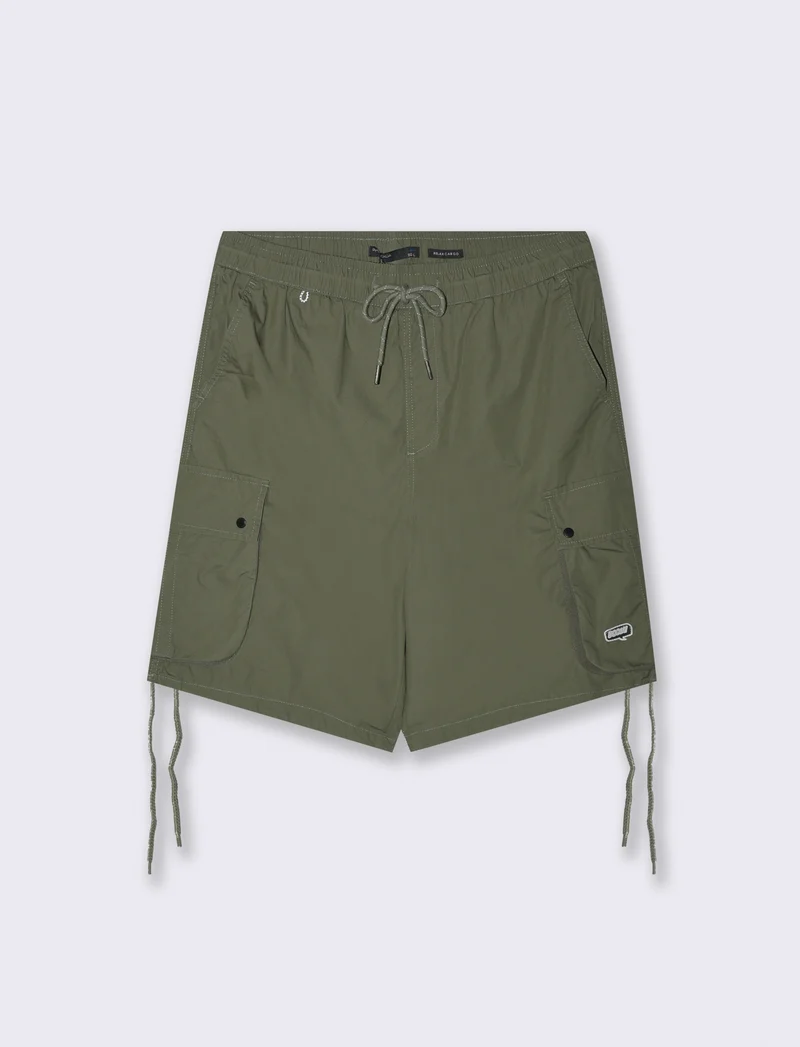 Bermuda jogger cargo relaxed fit da uomo - Verde militare