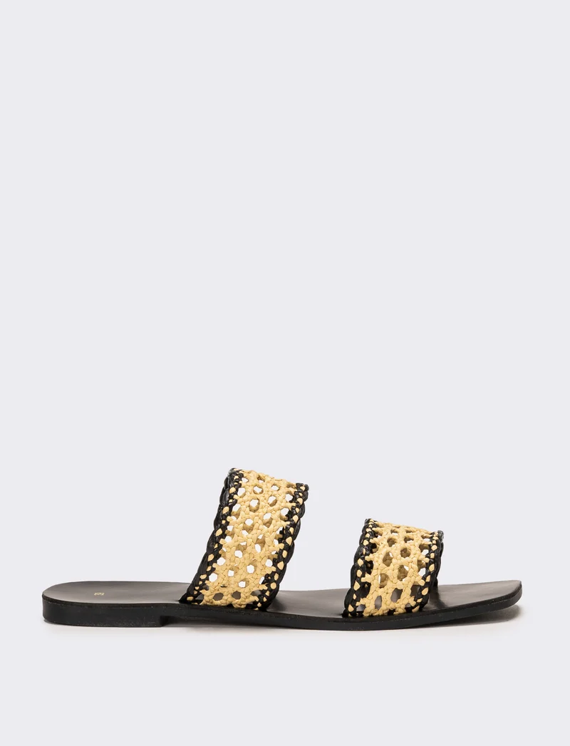 Mule da donna traforata - Nero