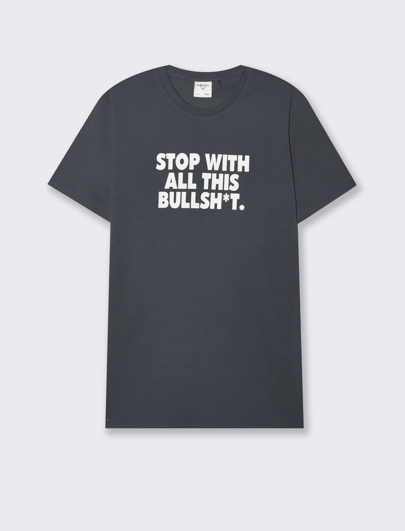T-shirt in cotone con stampa regular fit da uomo - Avion