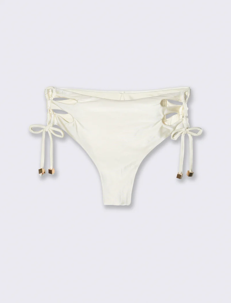 Slip mare donna stringato - Bianco sporco
