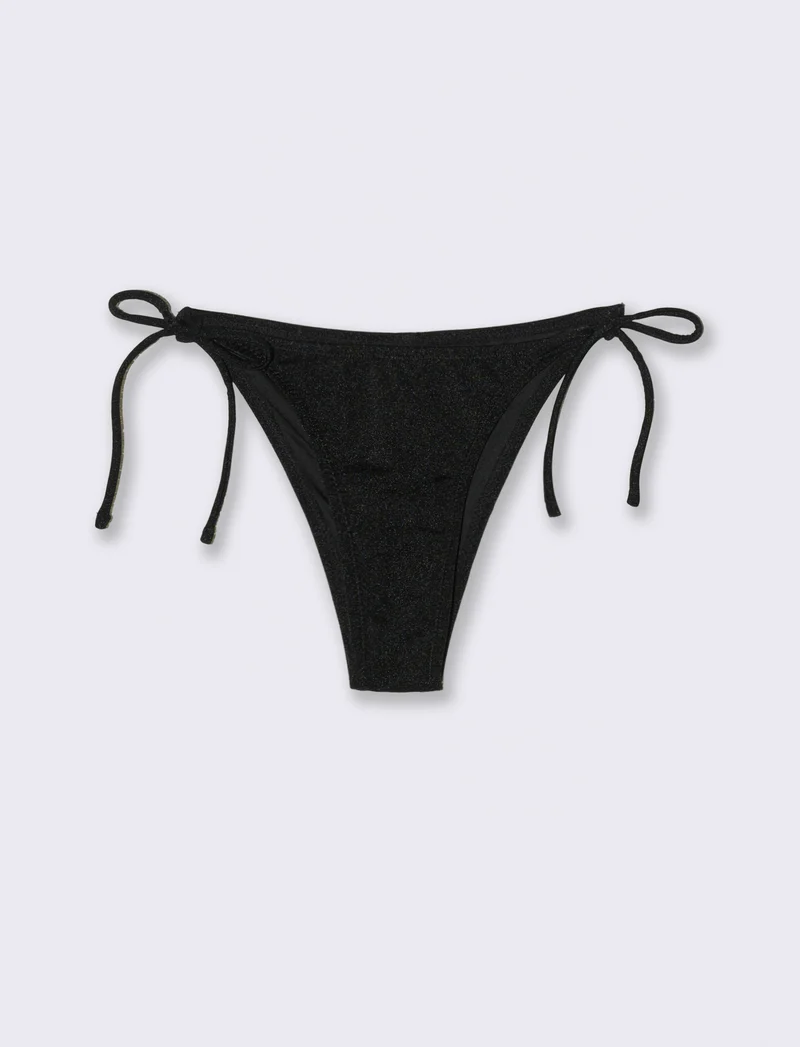Slip mare donna con laccetti - Nero