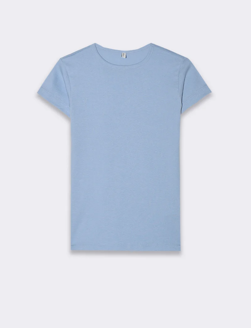 T-shirt basica da donna - Blu chiaro