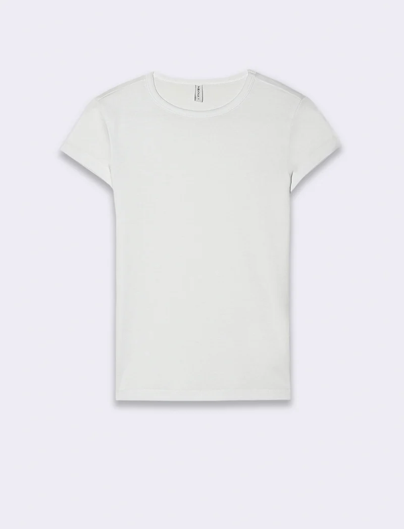 T-shirt basica da donna - Bianco