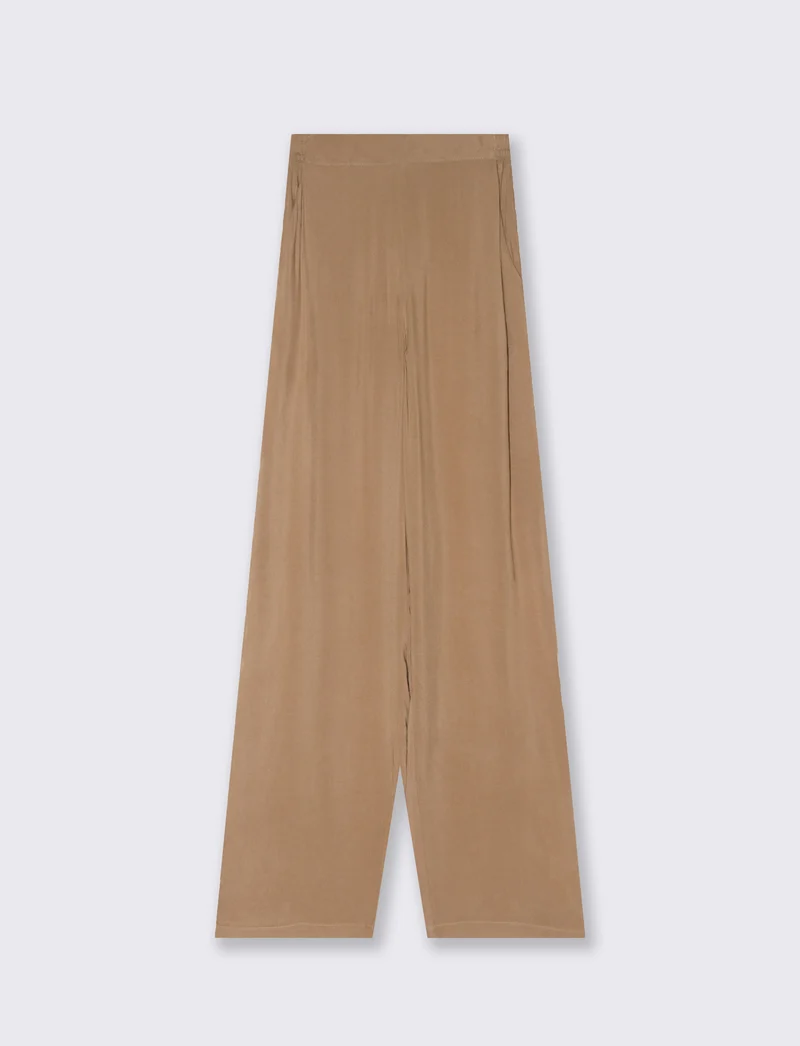 Pantalone con fusciacca in vita da donna - Caramello