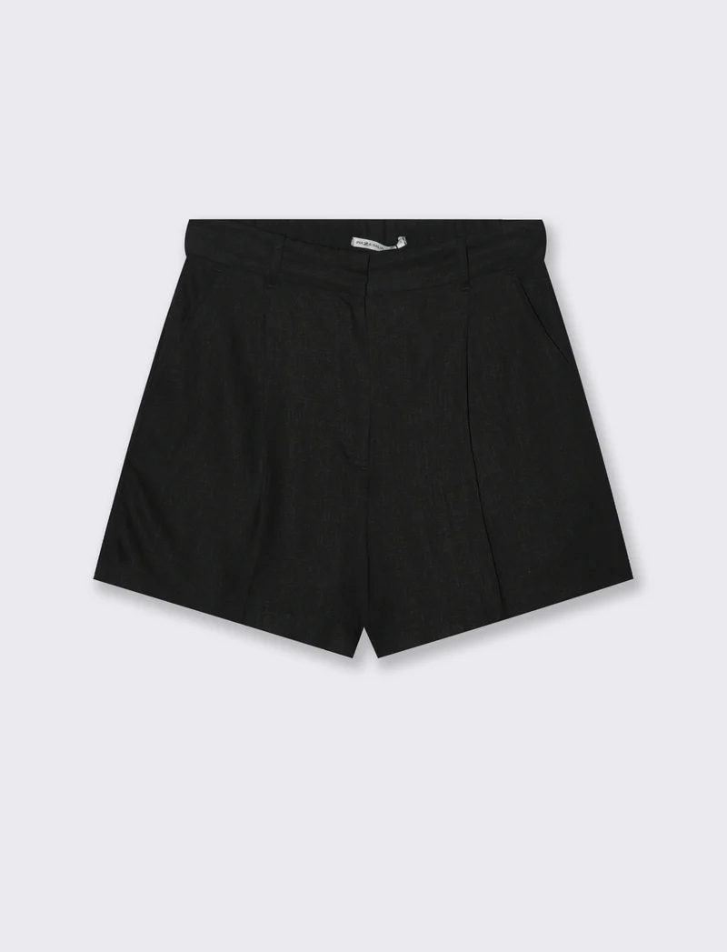 Short con elastico in vita da donna - Nero