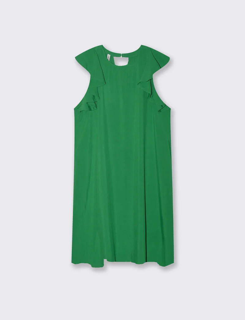 Vestito giro manica da donna - Verde prato