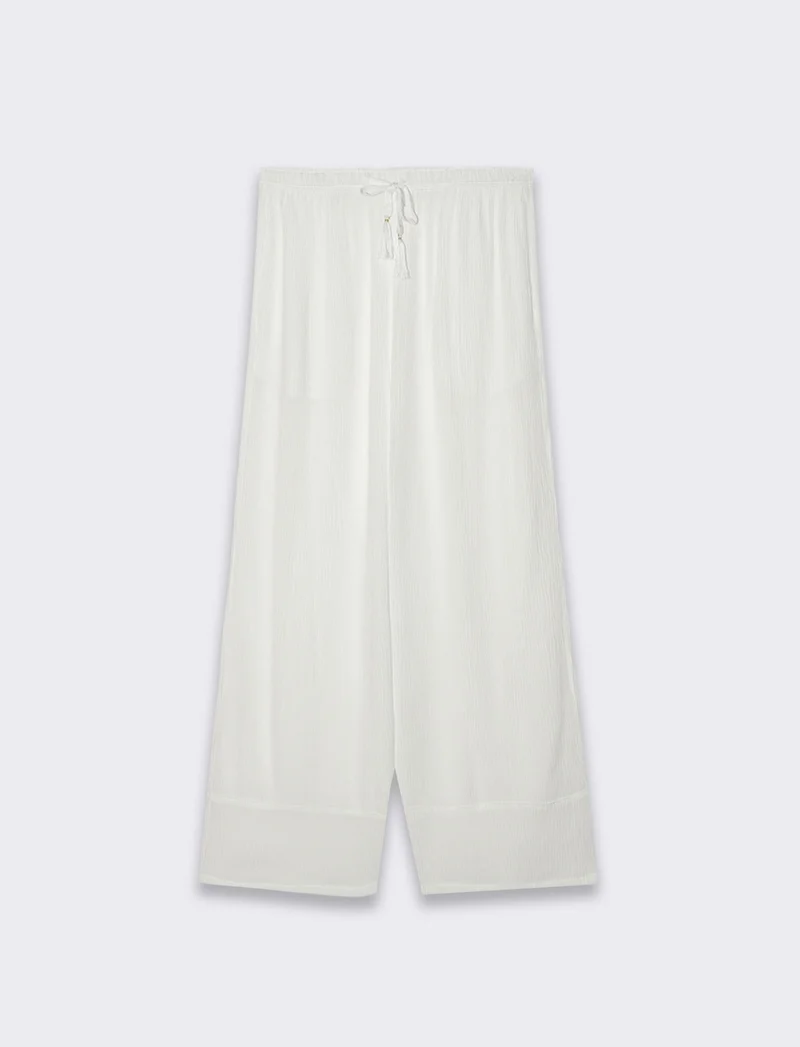 Pantalone coulotte da donna - Bianco