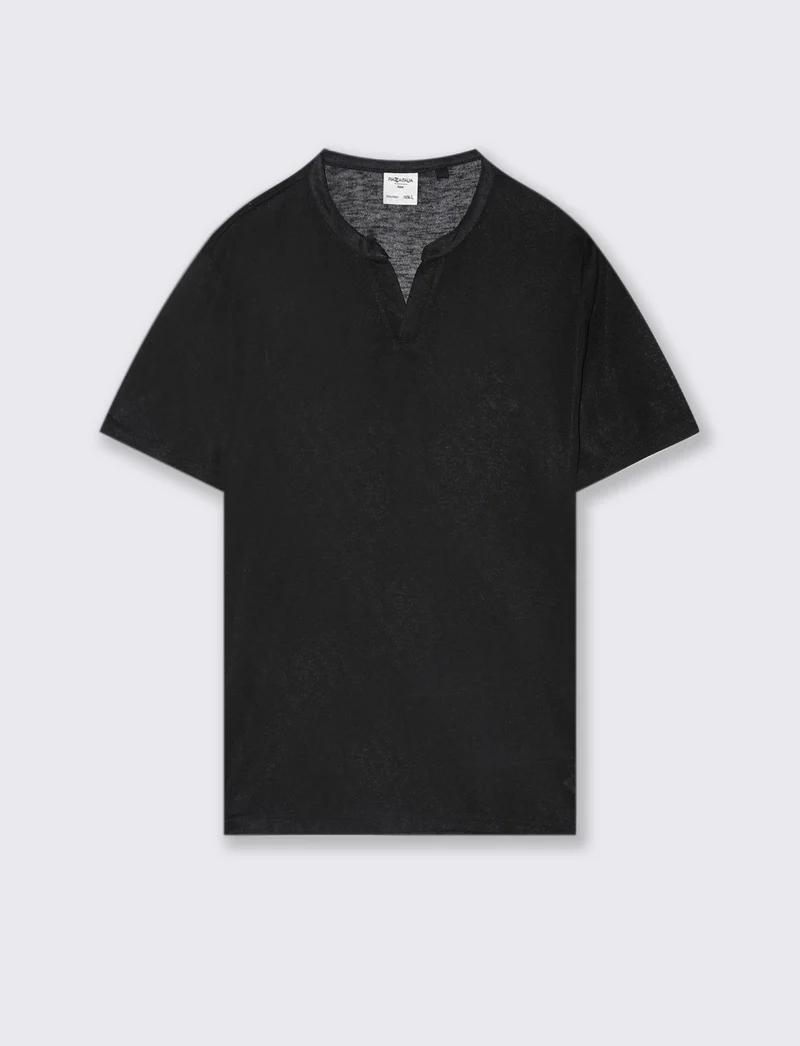 T-shirt coreana derby da uomo - Nero