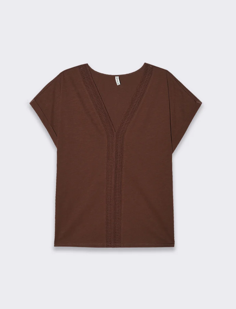 T-shirt con passamaneria da donna - Caffe'