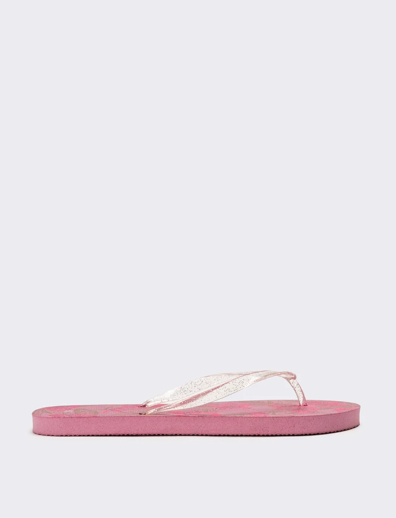 Infradito da donna stampa floreale - Rosa