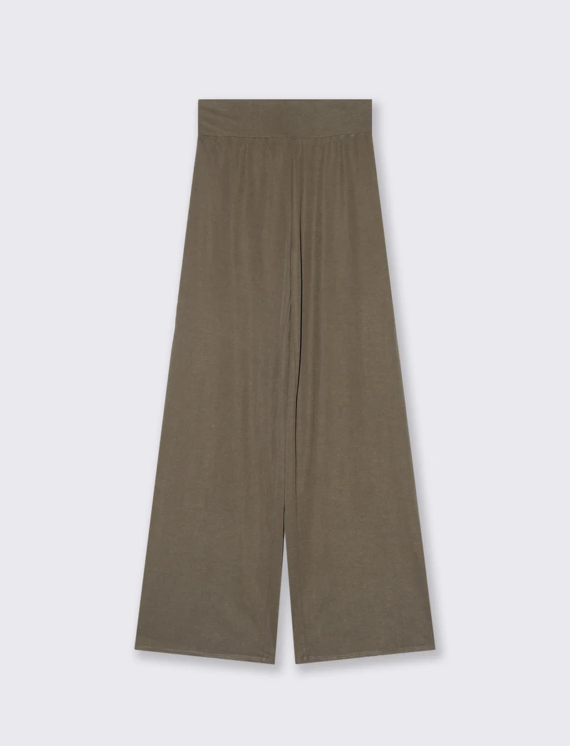 Jogger gamba larga da donna - Verde salvia