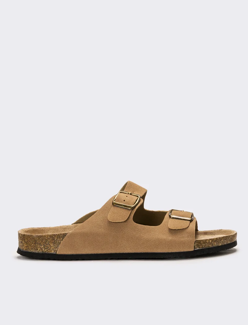 Sandalo scamosciato da uomo - Beige