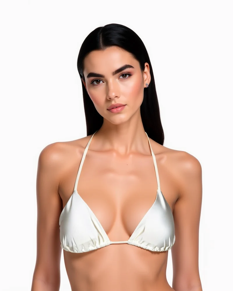 Reggiseno triangolo liscio - Bianco sporco