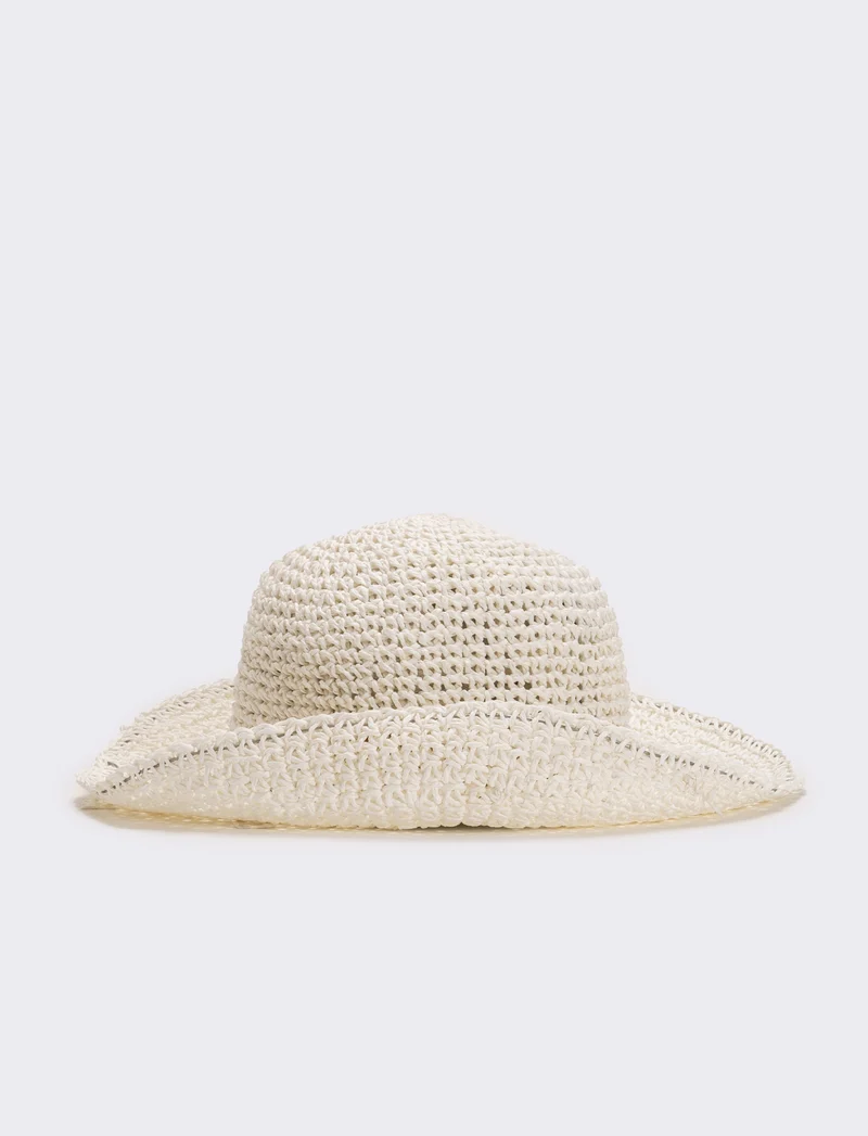 Cappello donna pescatore basic carta - Bianco