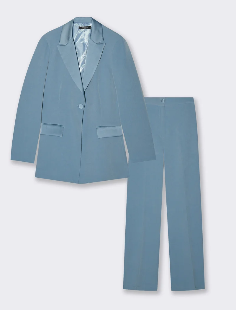 Completo tecnico con bavaro in raso per donna - Denim
