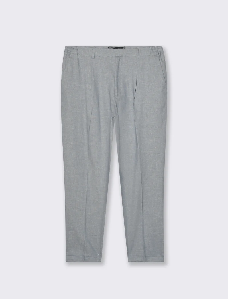 Pantaloni chino in popelin stretch da uomo - Blu