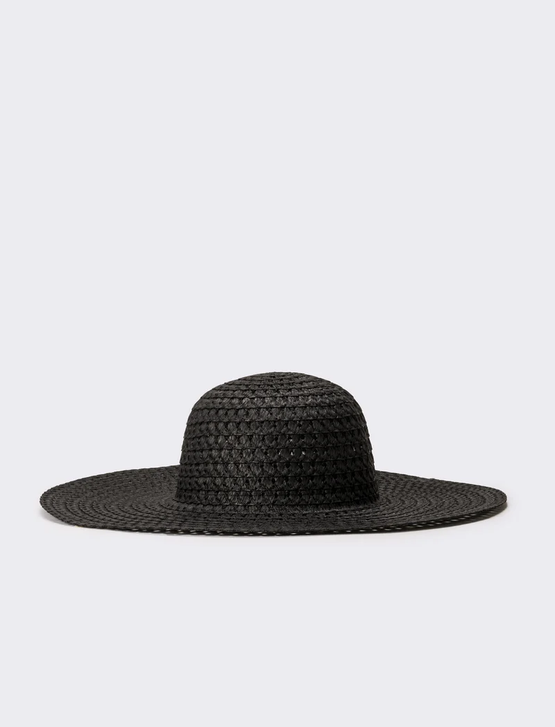 Cappello donna a falda larga - Nero