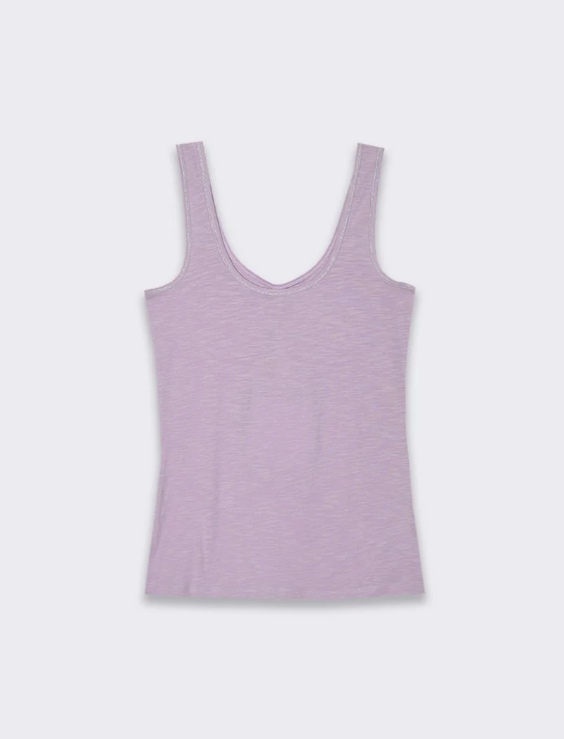 Top con passamaneria da donna - Viola glicine